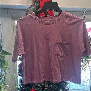 Women's Purple Cropped T-Shirt